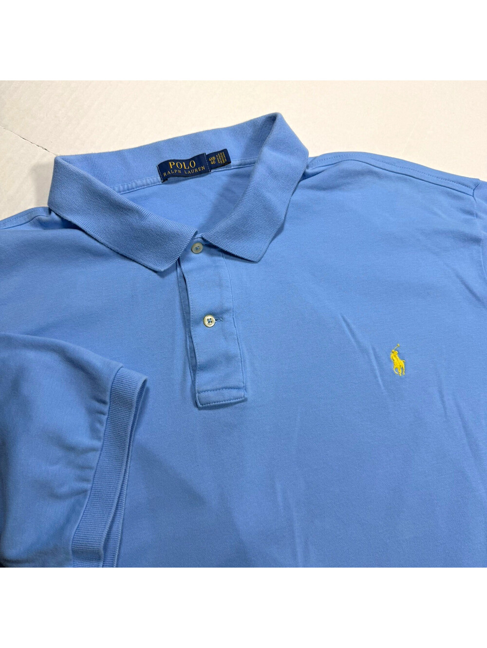 Polo Ralph Lauren Men's Short Sleeve Polo Shirt Blue Cotton 4XLT Big & Tall